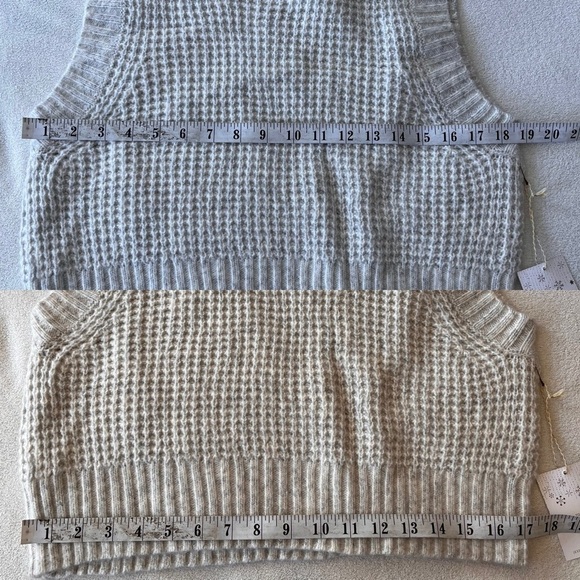 NWT Jessica Simpson Grey Knit Sweater Vest XL - Picture 6 of 8